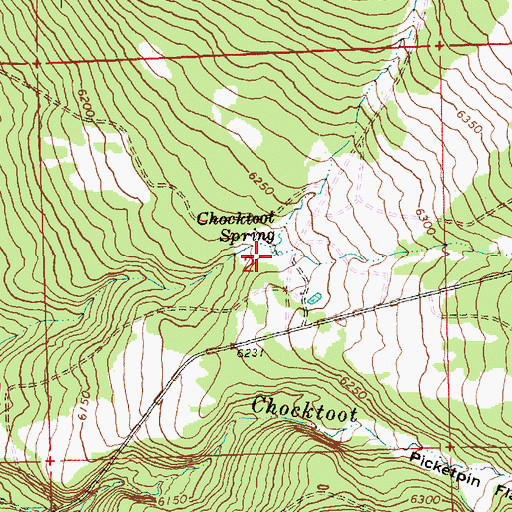 Topographic Map of Chocktoot Spring, OR