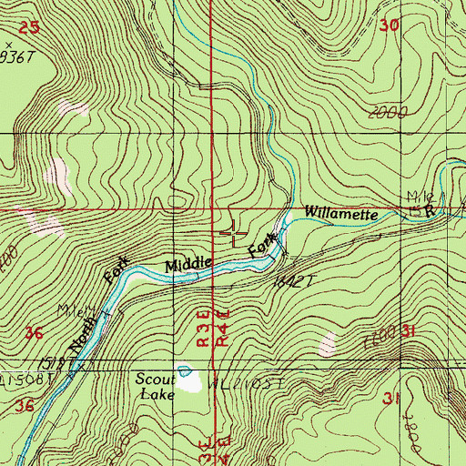 Topographic Map of Christy Creek, OR