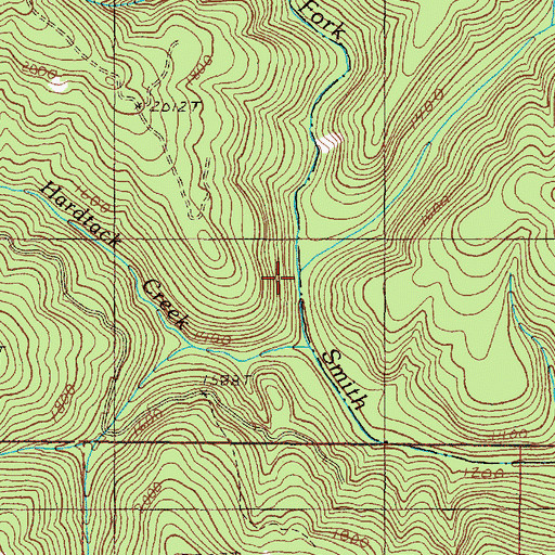 Topographic Map of Chrome Creek, OR