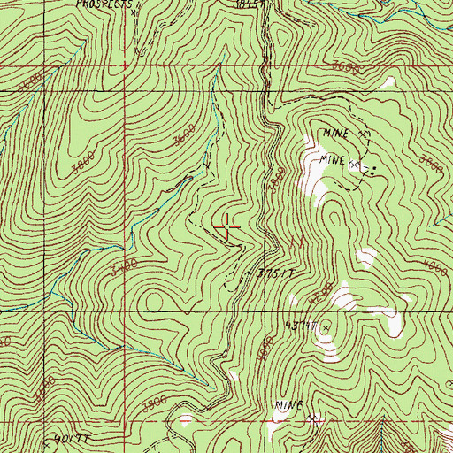 Topographic Map of Chrome Ridge, OR