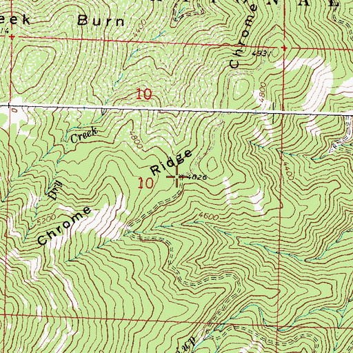 Topographic Map of Chrome Ridge, OR