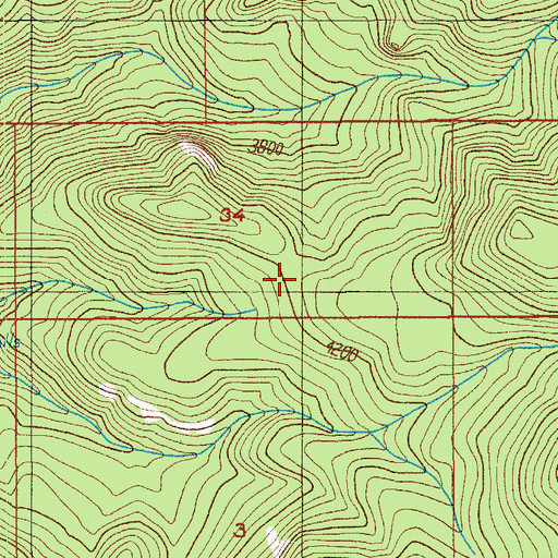 Topographic Map of Cinder Prairie Way, OR