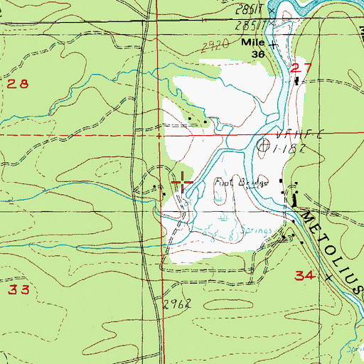 Topographic Map of Circle M Ranch, OR