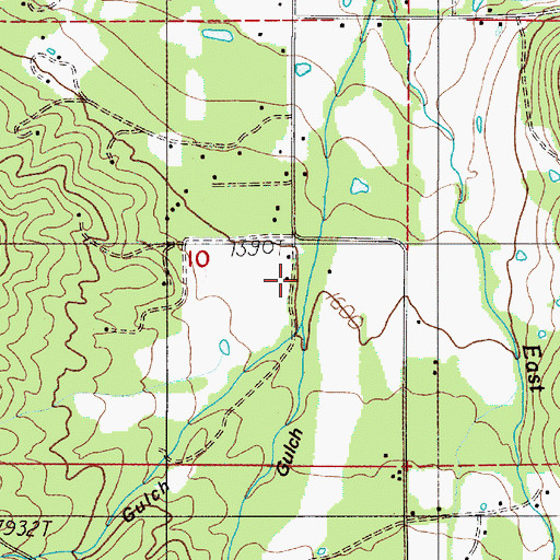 Topographic Map of Clapboard Gulch, OR