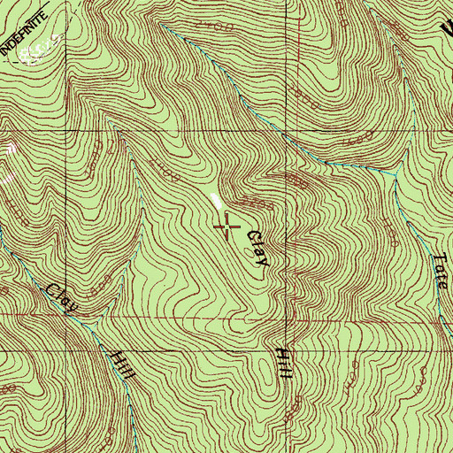 Topographic Map of Clay Hill, OR