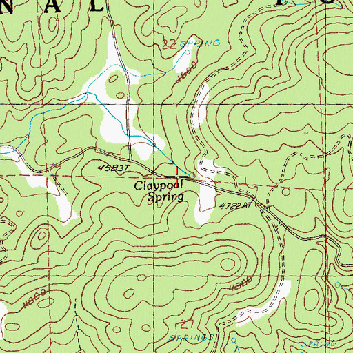 Topographic Map of Claypool Spring, OR