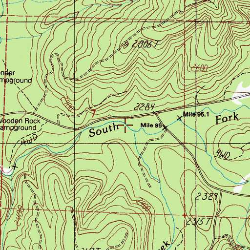 Topographic Map of Clear Creek, OR