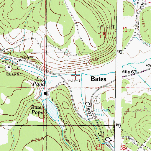 Topographic Map of Clear Creek, OR