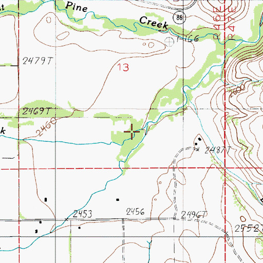 Topographic Map of Clear Creek, OR