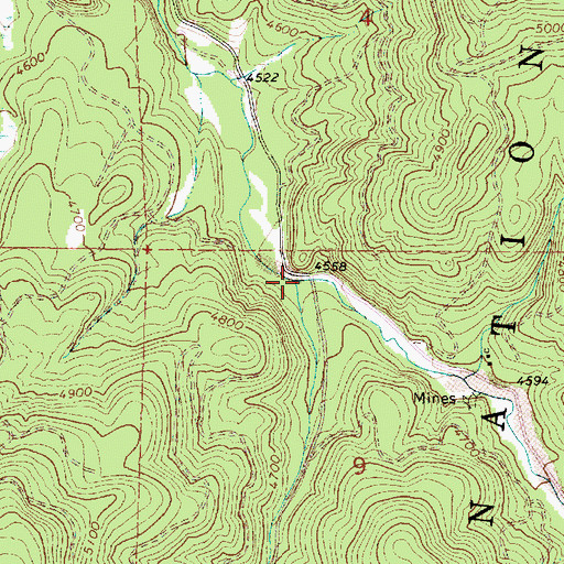 Topographic Map of Clear Creek, OR