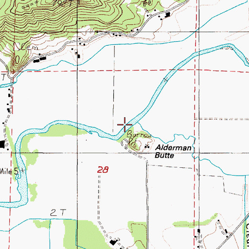 Topographic Map of Clear Creek, OR