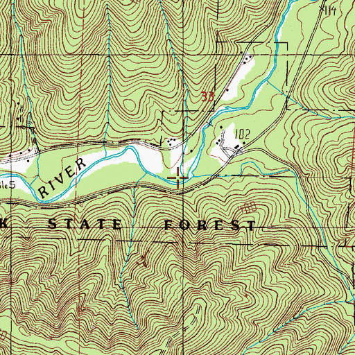 Topographic Map of Clear Creek, OR