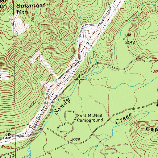 Topographic Map of Clear Fork, OR