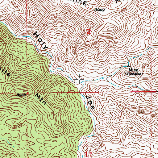 Topographic Map of Skeleton Canyon, AZ