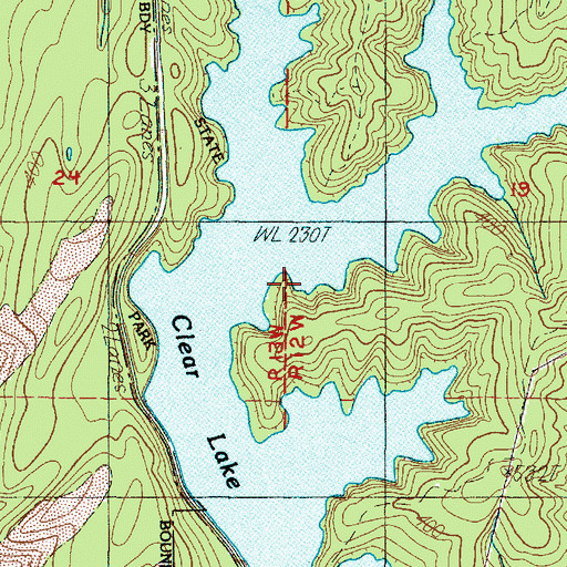 Topographic Map of Clear Lake, OR