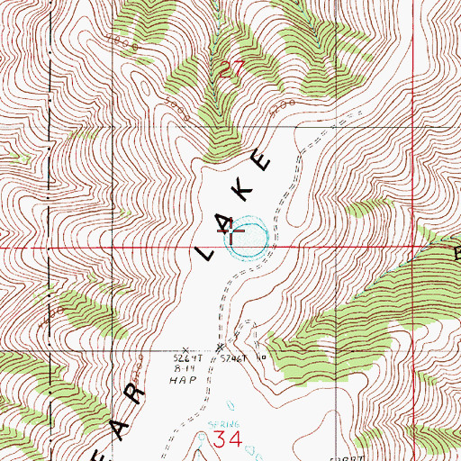 Topographic Map of Clear Lake, OR