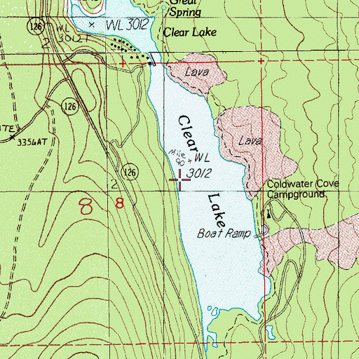 Topographic Map of Clear Lake, OR