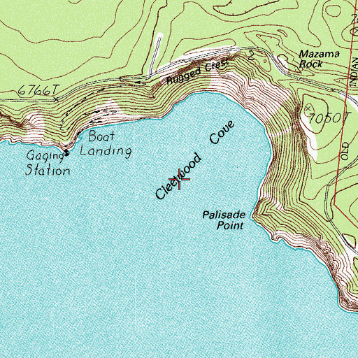 Topographic Map of Cleetwood Cove, OR
