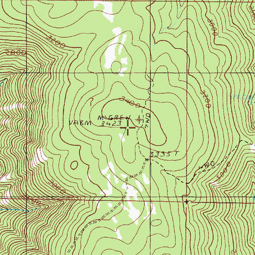 Topographic Map of Cleopatra Lookout (historical), OR