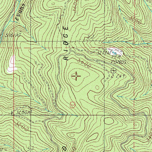 Topographic Map of Cleveland Ridge, OR