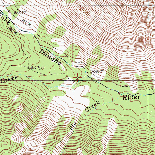 Topographic Map of Cliff Creek, OR