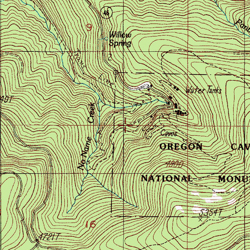 Topographic Map of Cliff Nature Trail, OR