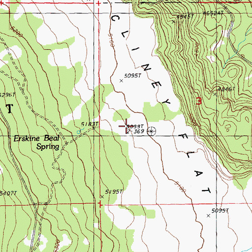 Topographic Map of Cliney Flat, OR