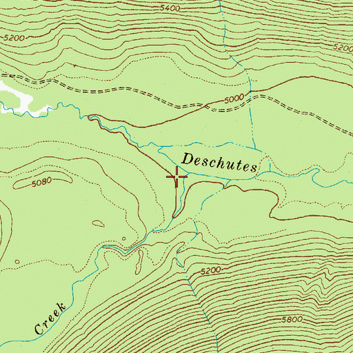 Topographic Map of Clover Creek, OR