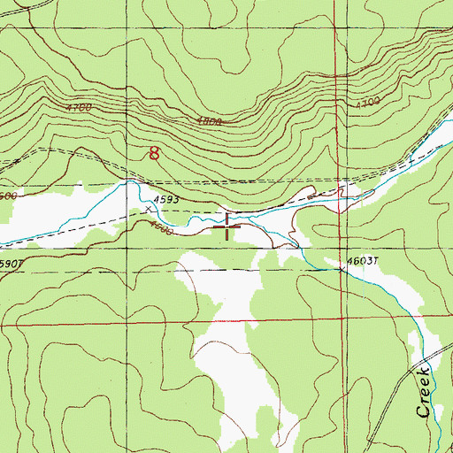 Topographic Map of Clover Creek, OR