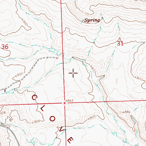Topographic Map of Clover Flat, OR