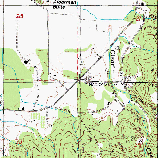 Topographic Map of Nestucca Valley Elementary, OR