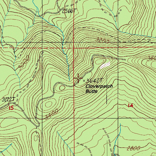 Topographic Map of Cloverpatch Butte, OR