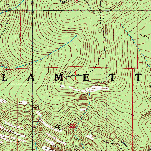 Topographic Map of Cloverpatch Trail, OR