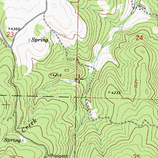 Topographic Map of Coal Pit Creek, OR