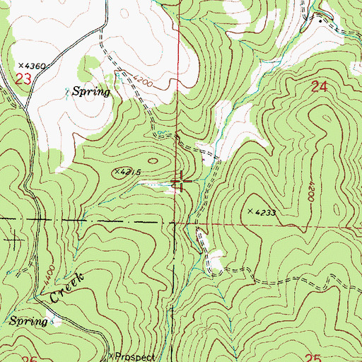 Topographic Map of Coal Pit Creek, OR