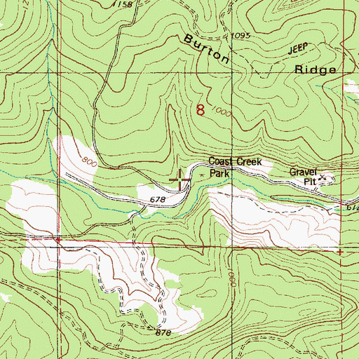 Topographic Map of Coast Creek Park, OR