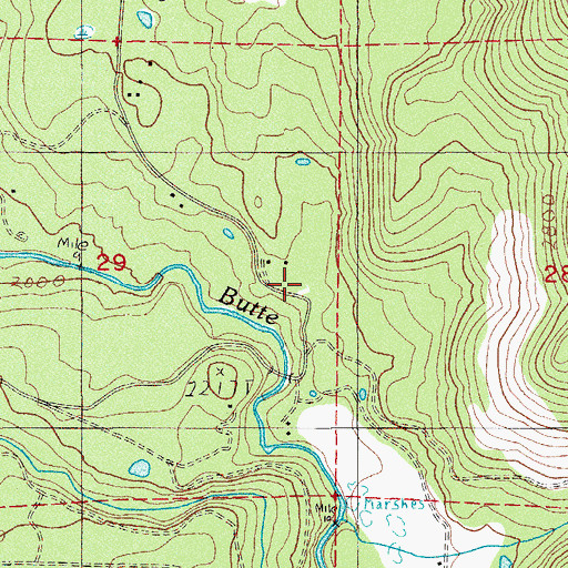 Topographic Map of Cobleigh Ranch, OR