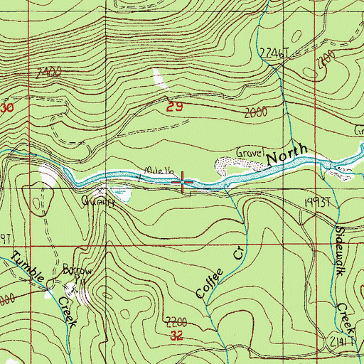 Topographic Map of Coffee Creek, OR