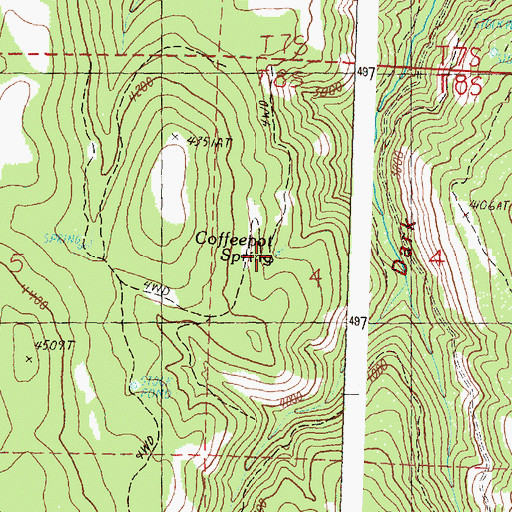 Topographic Map of Coffeepot Spring, OR