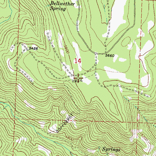 Topographic Map of Coffeepot Trail, OR