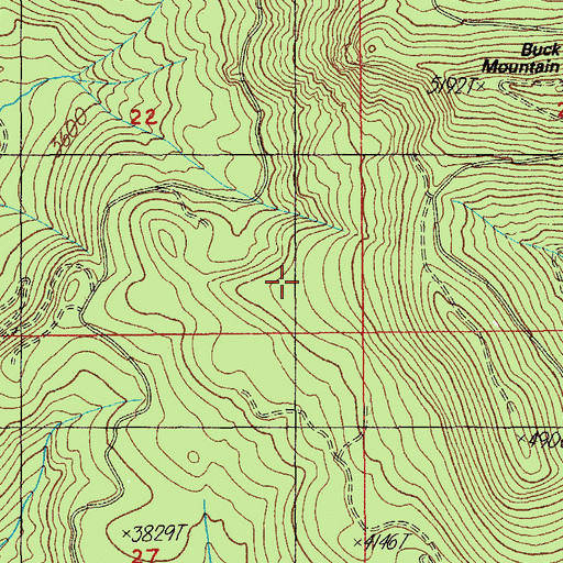 Topographic Map of Coffin Mountain Trail, OR