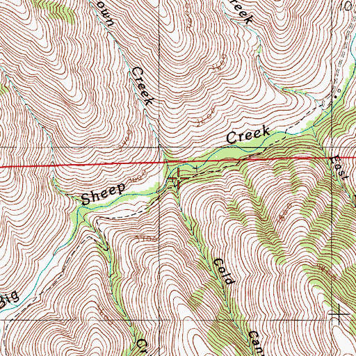 Topographic Map of Cold Canyon, OR