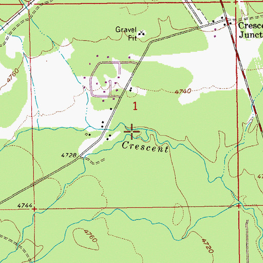 Topographic Map of Cold Spring Creek, OR