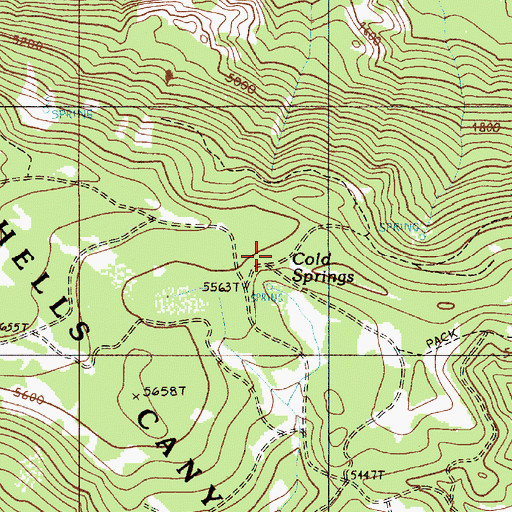 Topographic Map of Cold Springs Guard Station, OR