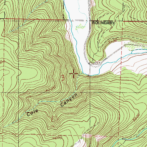 Topographic Map of Cole Canyon, OR