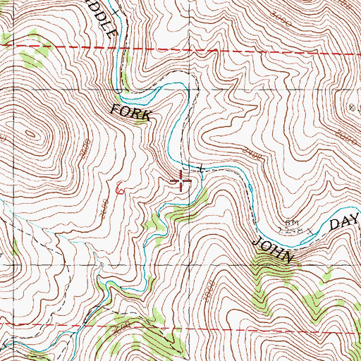 Topographic Map of Cole Canyon, OR