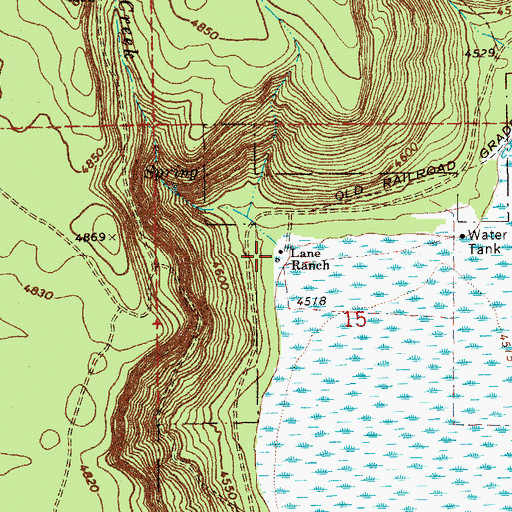 Topographic Map of Cole Creek, OR