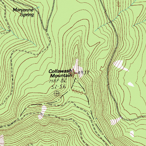 Topographic Map of Collawash Mountain, OR