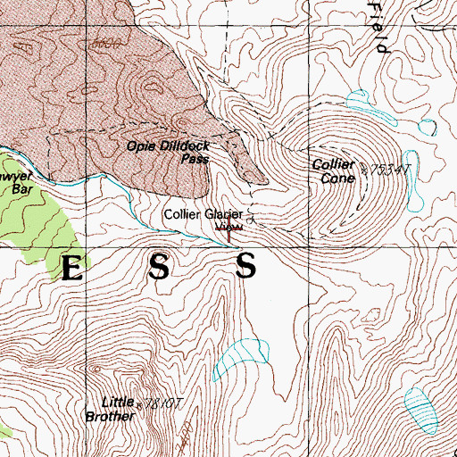Topographic Map of Collier Glacier View, OR