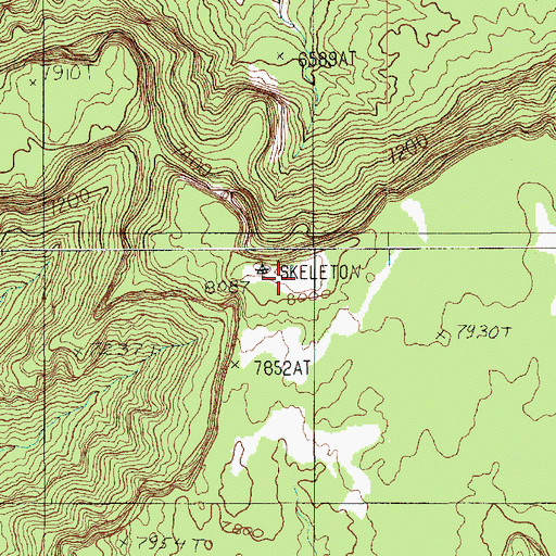 Topographic Map of Skeleton Mesa, AZ